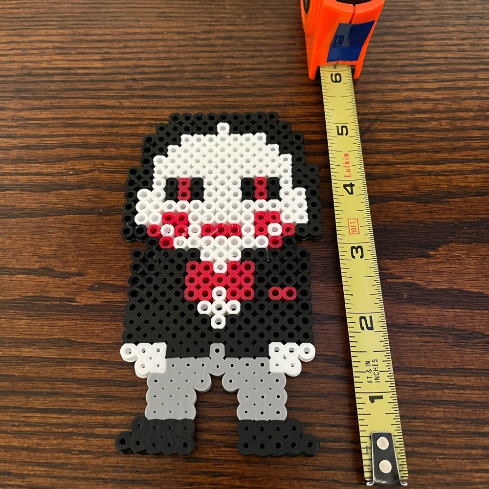 Jigsaw Saw Horror Movie Perler Bead Pixel Art